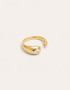 Double Drop Sparks Gold Ring
