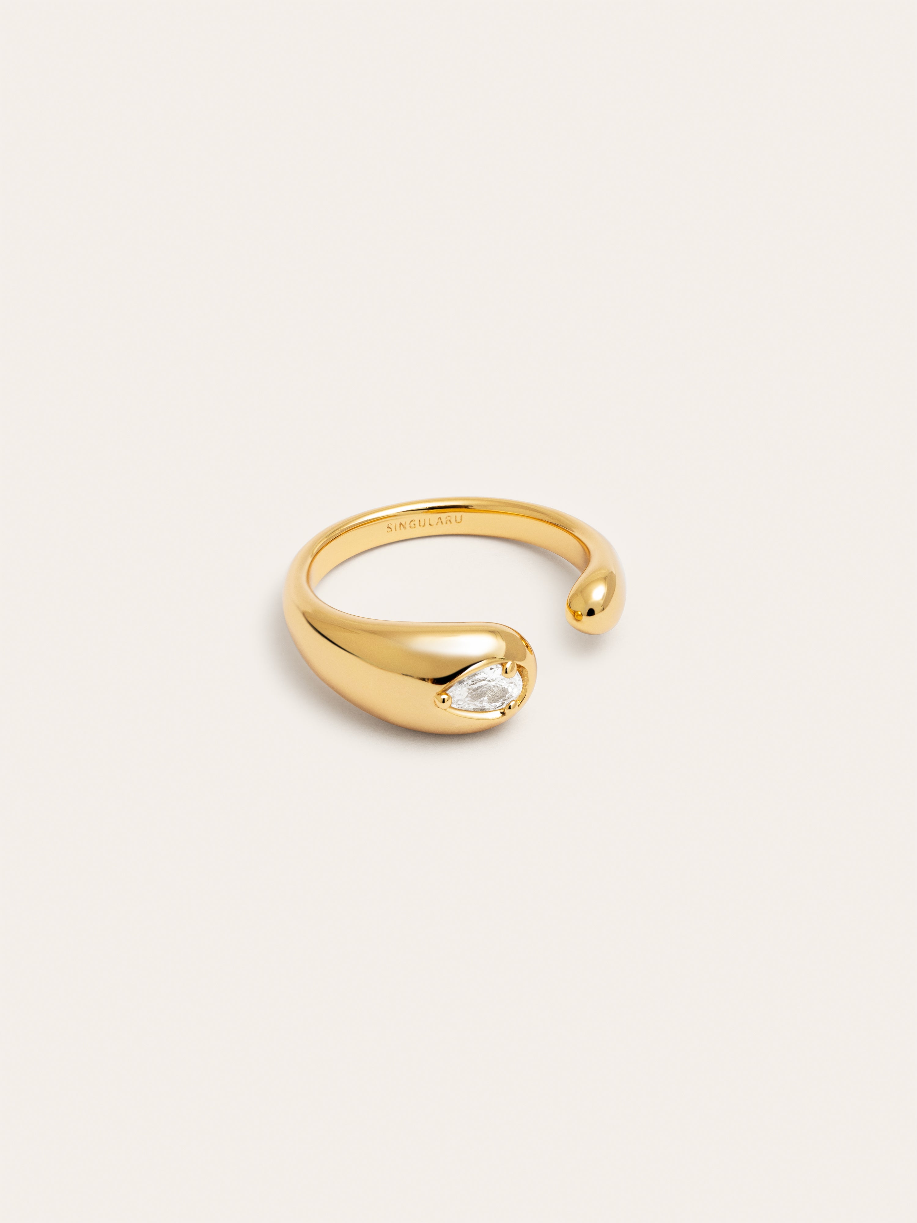 Double Drop Sparks Gold Ring
