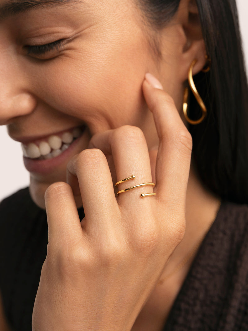 Double Dot Gold Ring