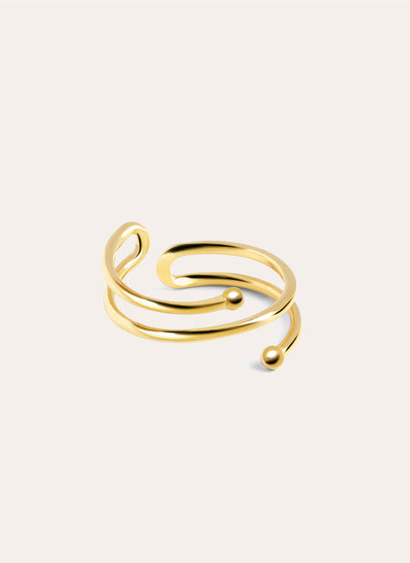 Double Dot Gold Ring