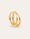 Doble Lines Stainless Steel Gold Ring