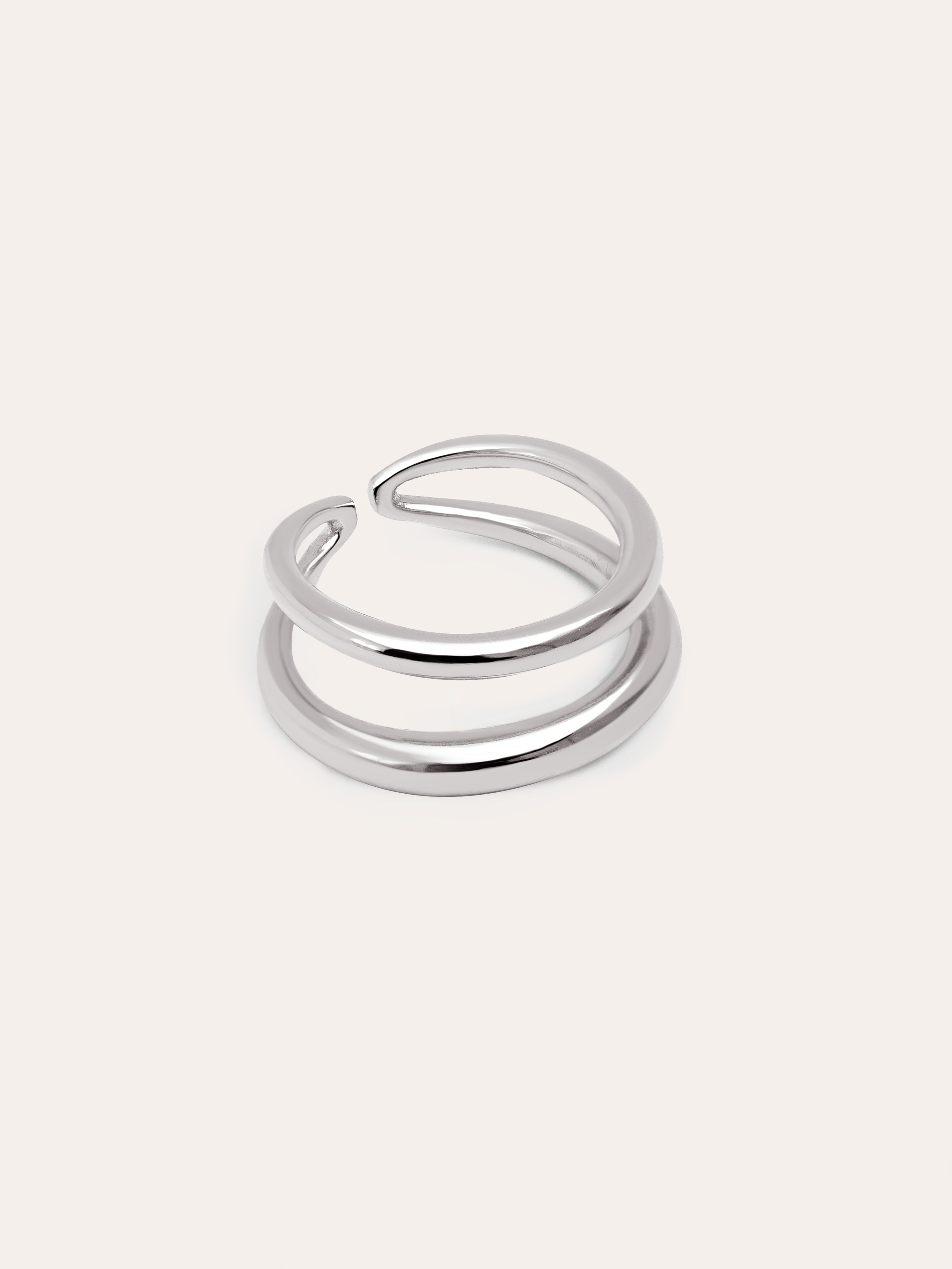 Doble Lines Stainless Steel Gold Ring