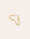Anillo Doble Peak Pink Plata Baño Oro