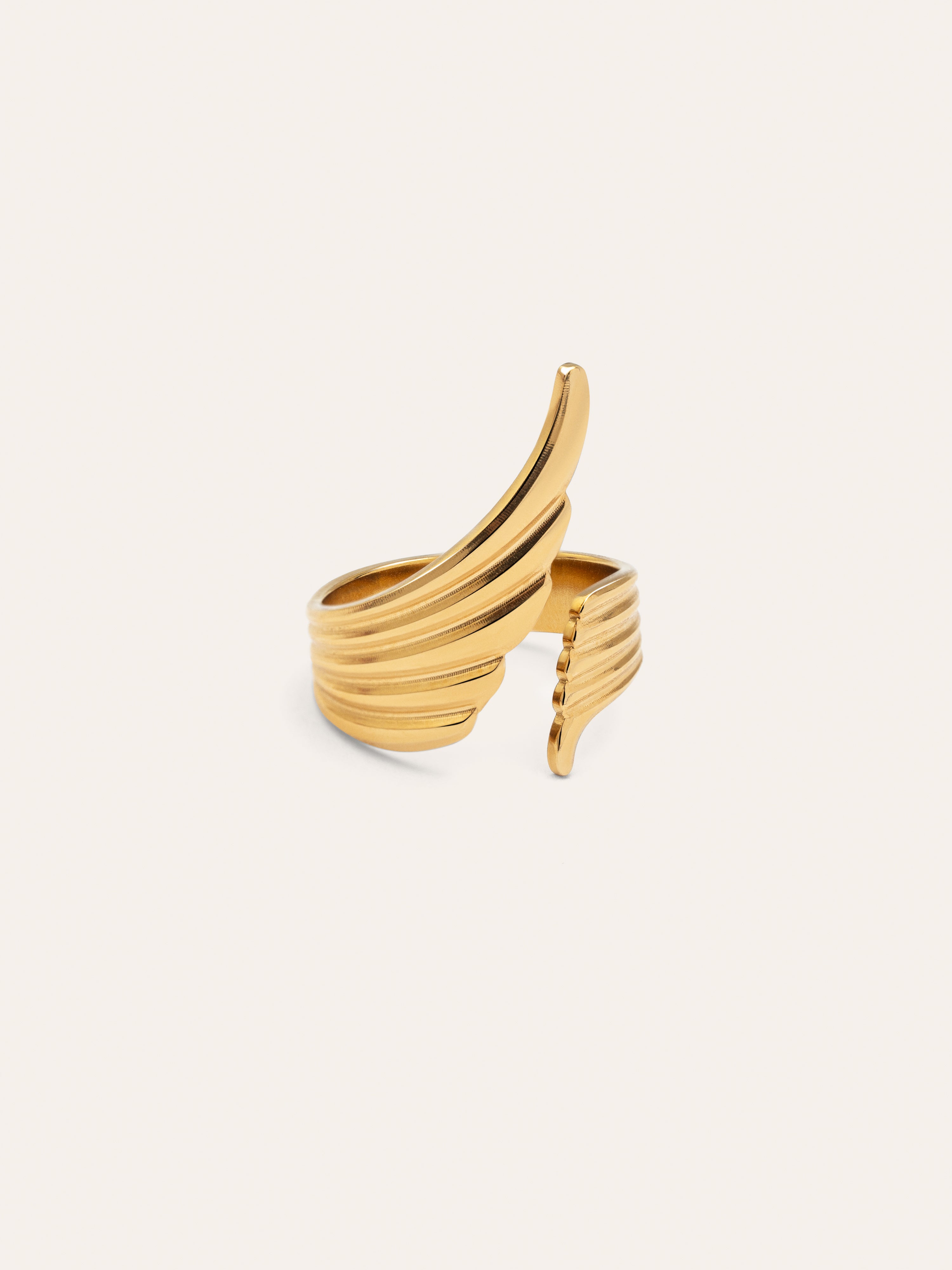 Anillo Dove Acero Baño Oro