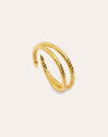 Double Twist Gold-Plated Ring