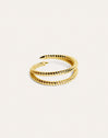 Double Twist Gold-Plated Ring