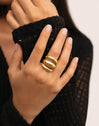 Dune Air Stainless Steel Gold Ring