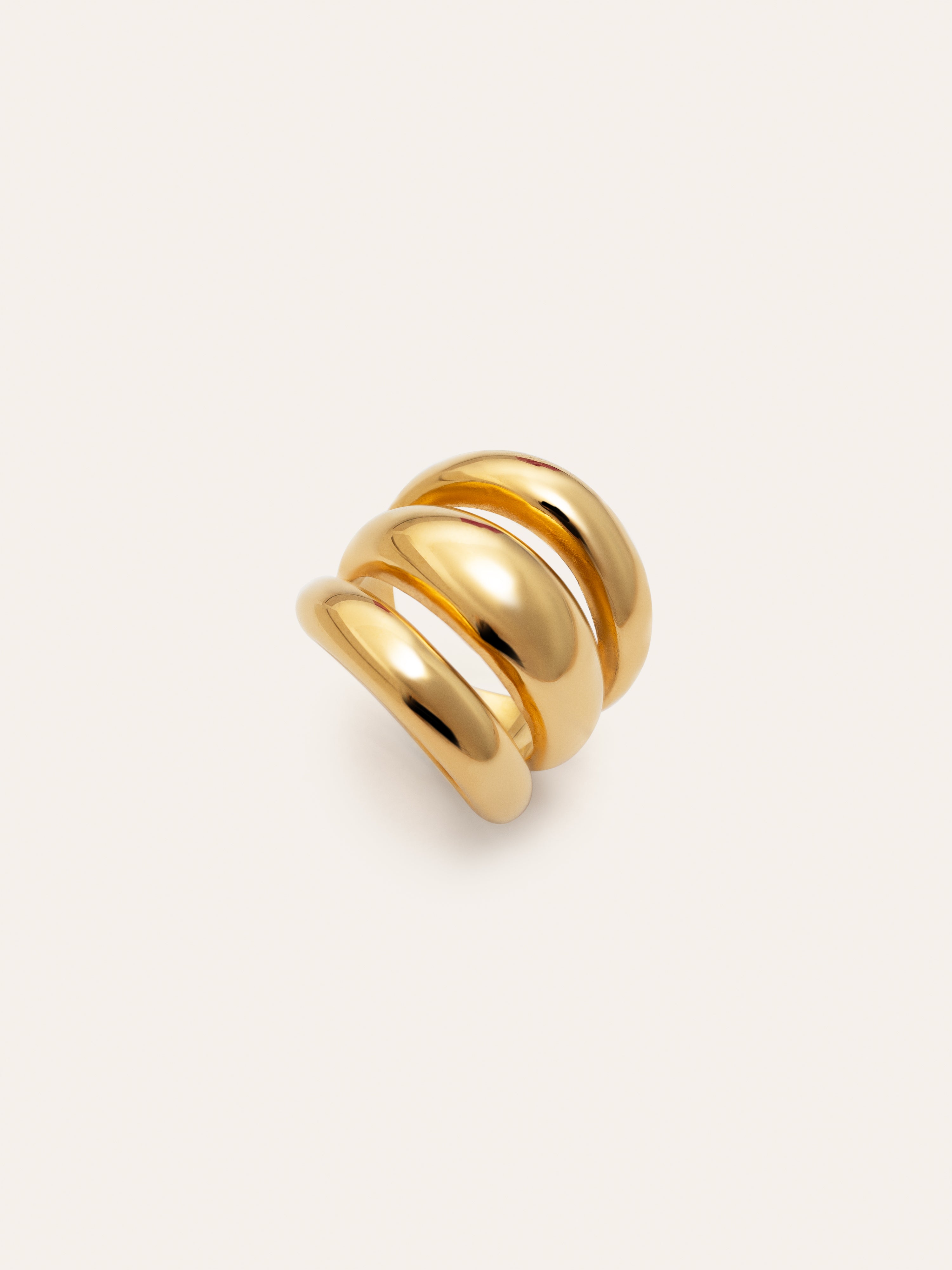 Dune Air Stainless Steel Gold Ring