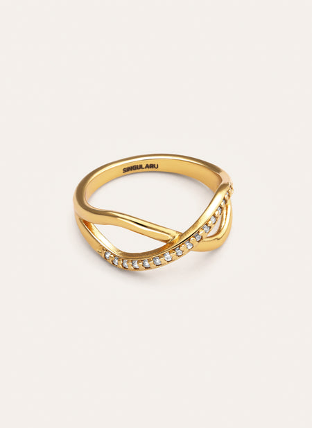 Anillo Eterna Sparks Baño Oro