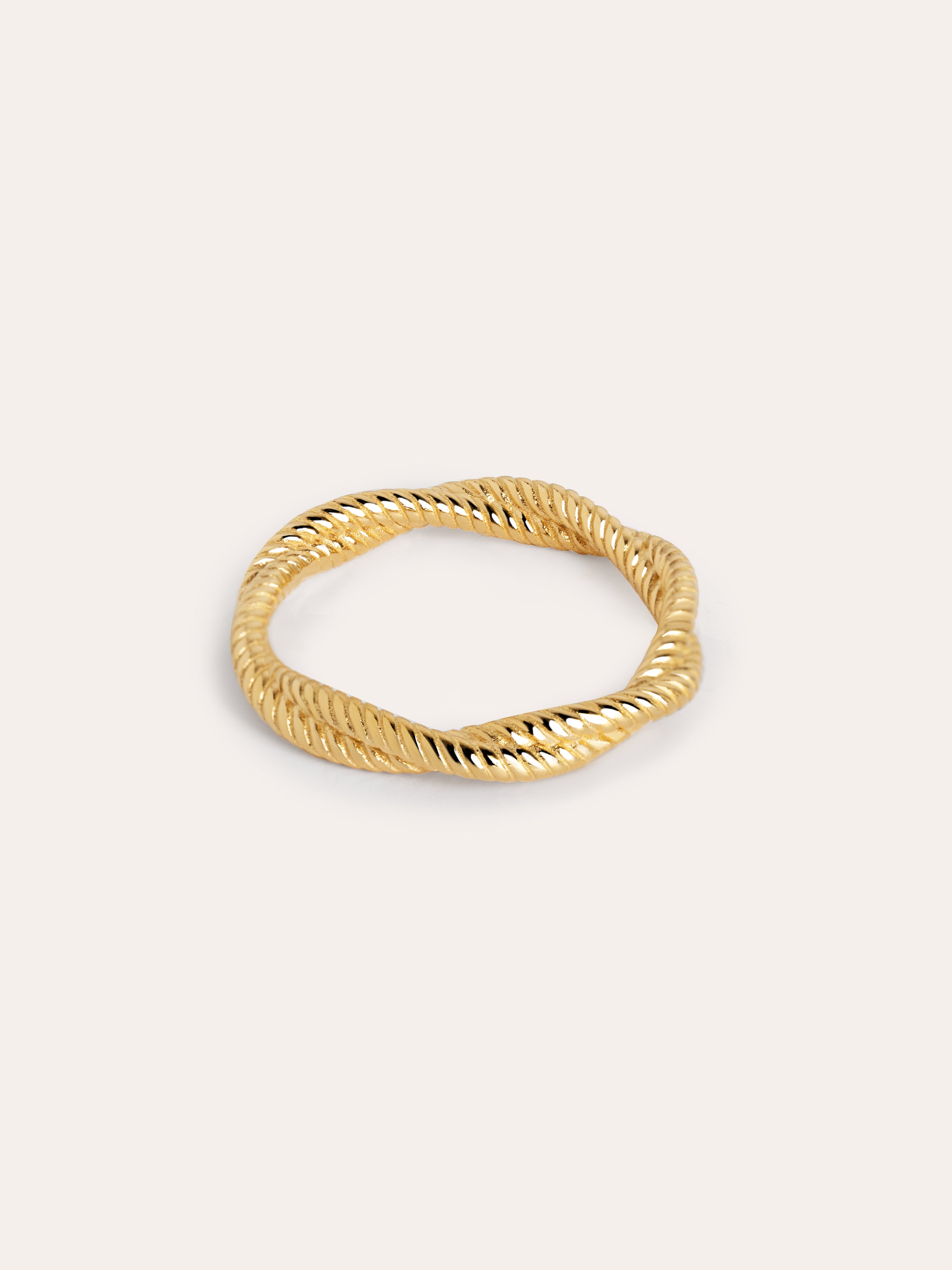 Fine Rope Gold Silver Ring