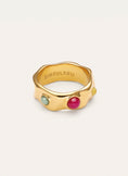 Gina Steel Ring with Gold Plating