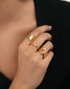 Leaf Stainless Steel Gold Ring 