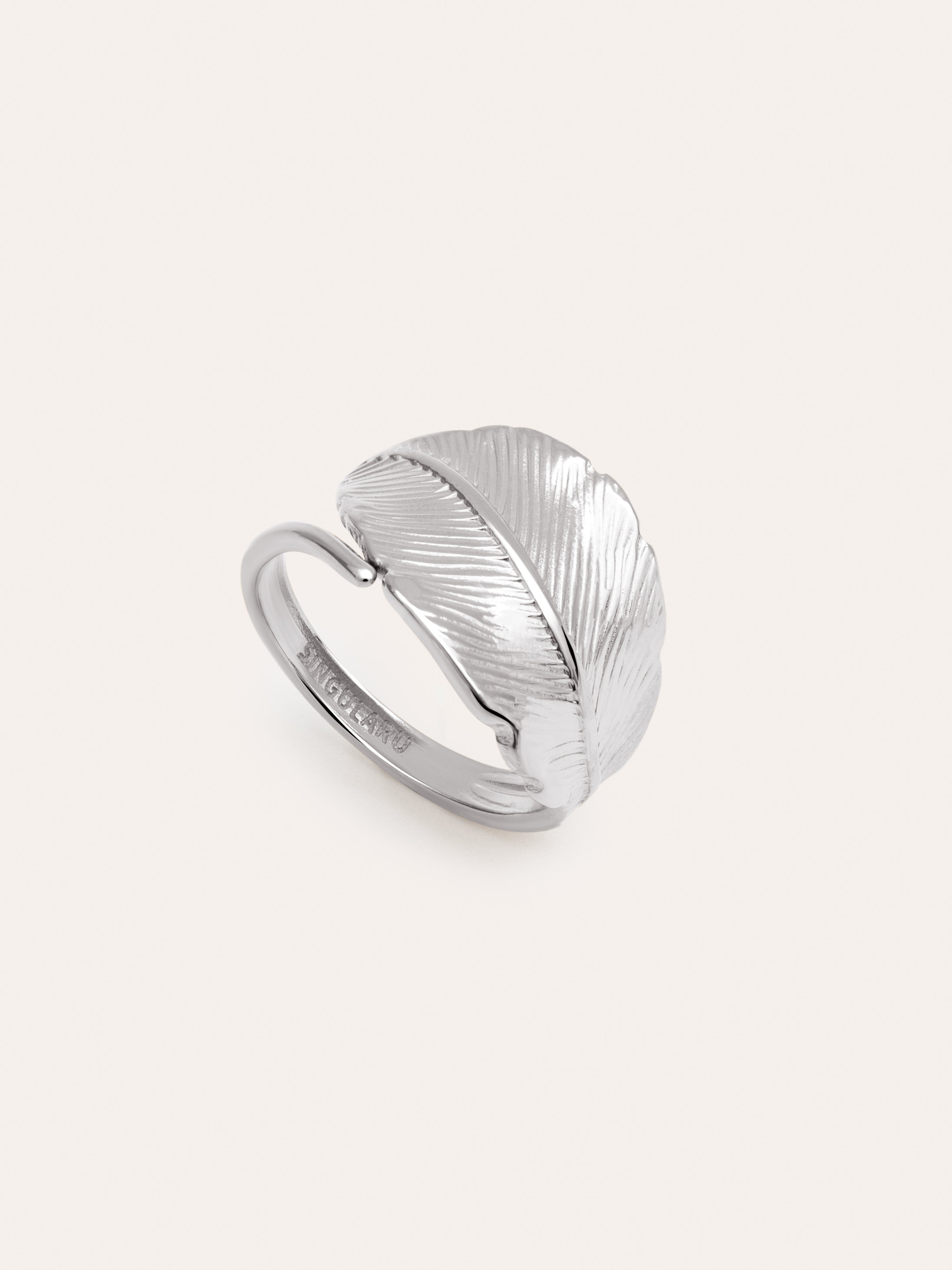 Leaf Stainless Steel Ring 