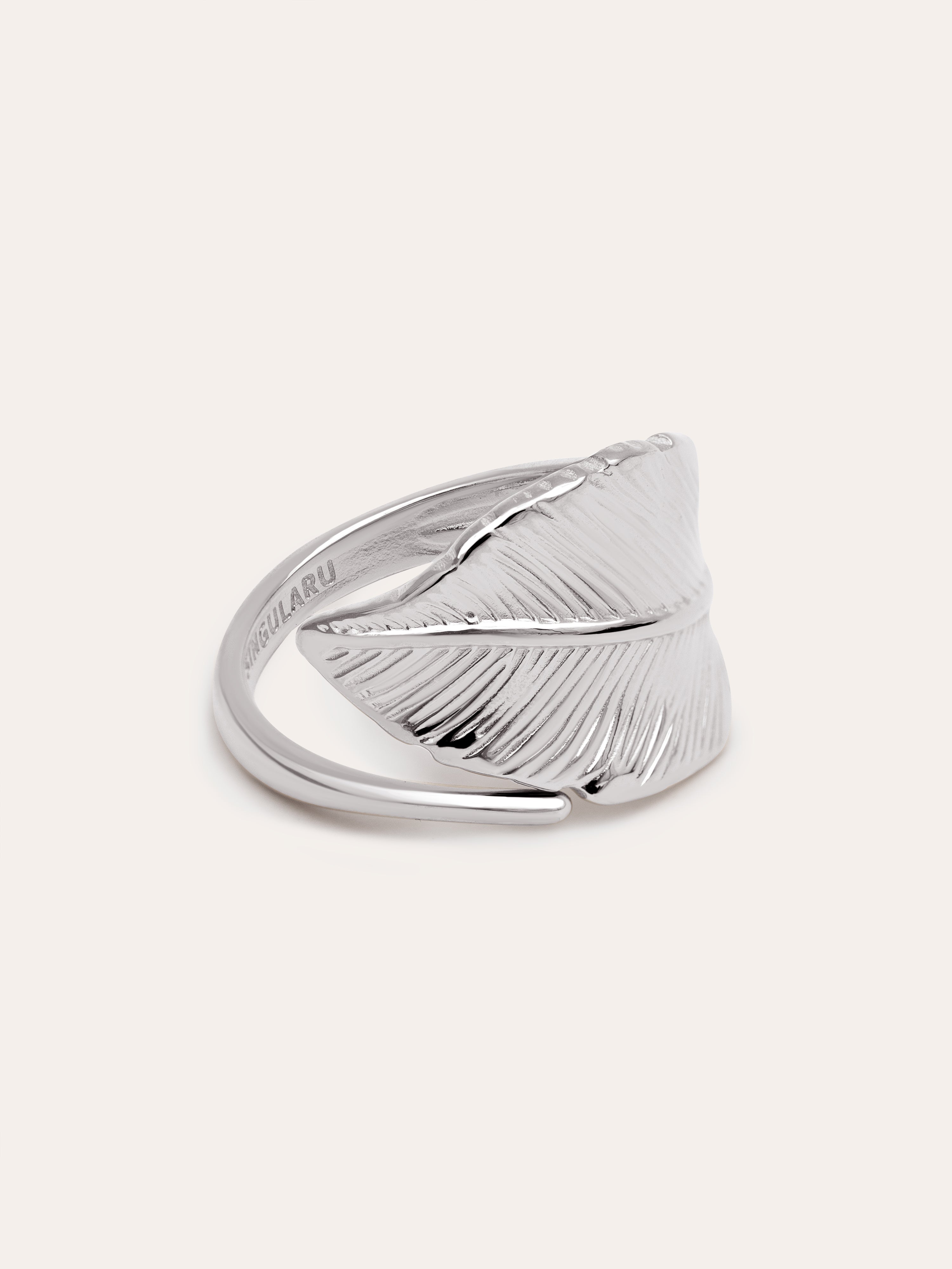 Leaf Stainless Steel Ring 