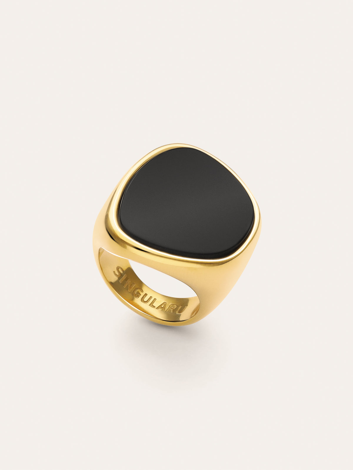 Black Ibiza Stainless Steel Gold Ring – SINGULARU