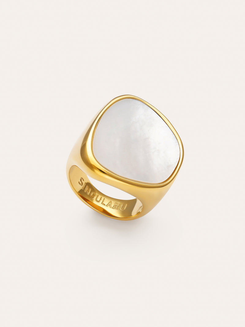 Anillo Ibiza Acero Baño Oro