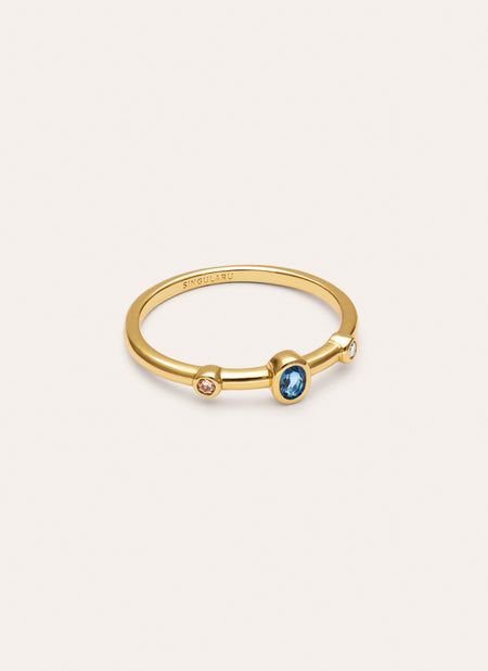 Anillo Leonor Índigo Baño Oro
