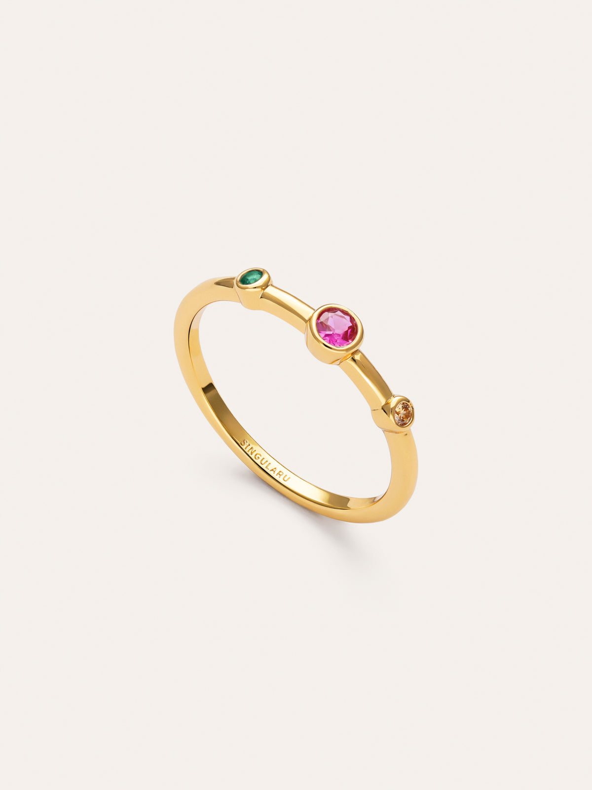 Imagen detalle de Anillo Leonor Rose Baño Oro