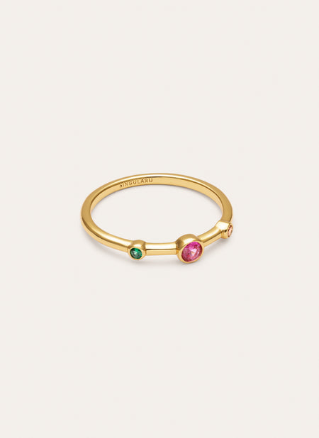 Anillo Leonor Rose Baño Oro