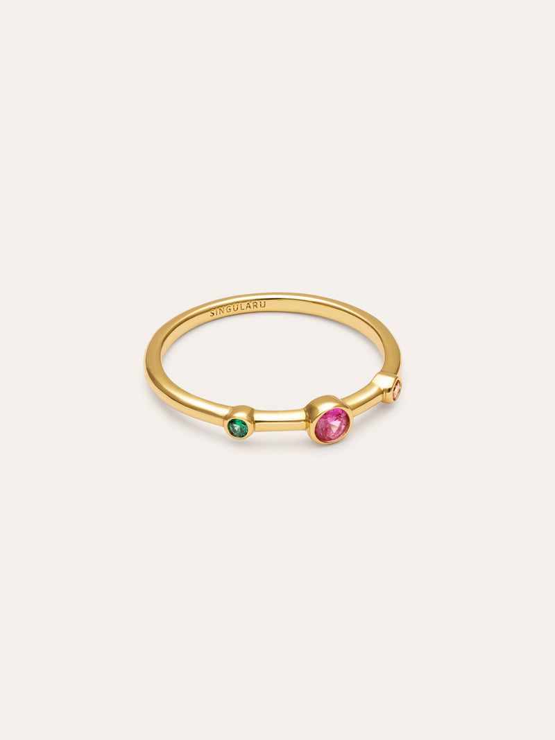 Anillo Leonor Rose Baño Oro