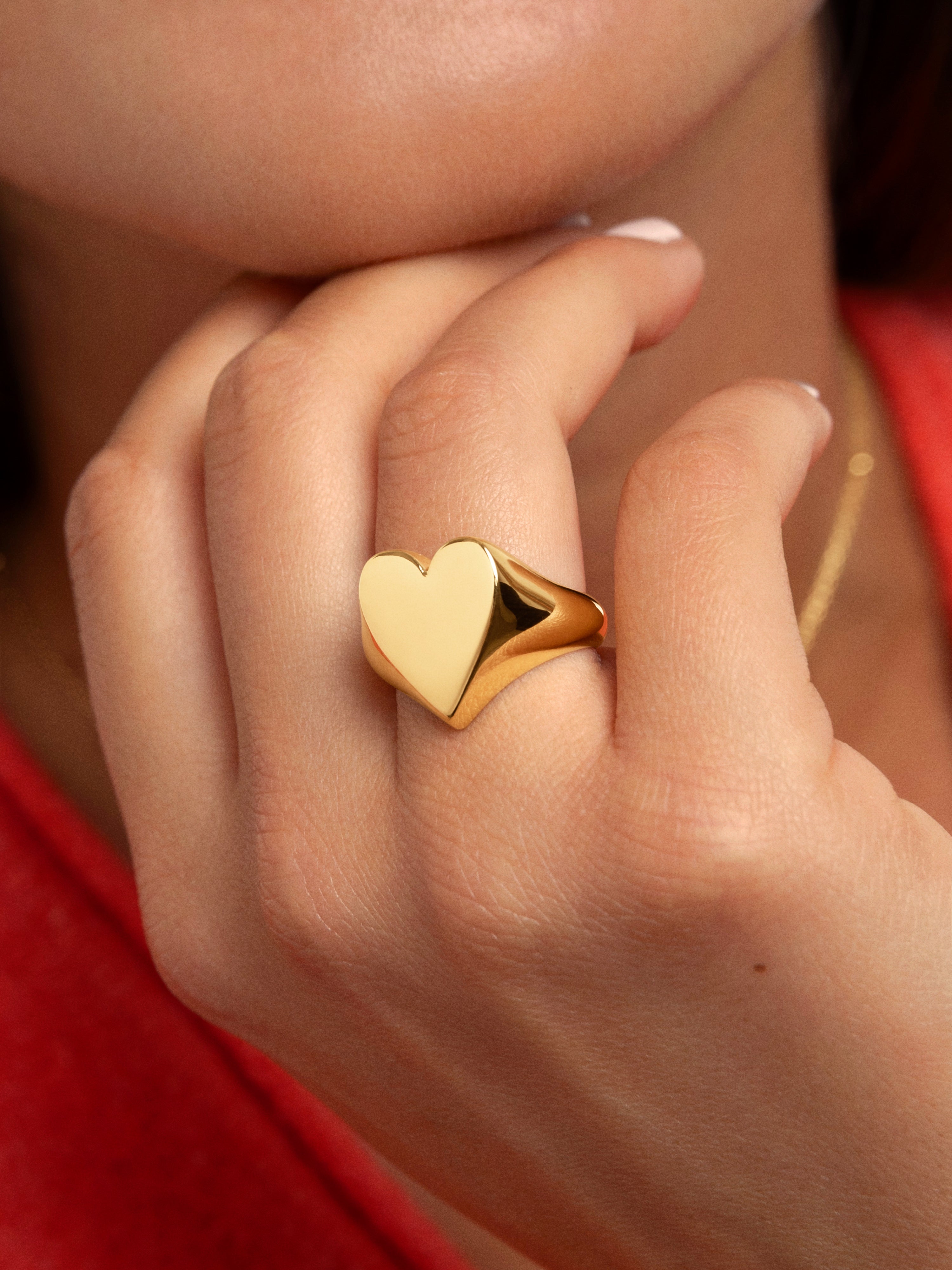 Lovely Heart Gold Ring