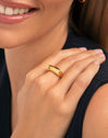 Maxi Mariana Stainless Steel Gold Ring 