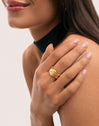 Maui Steel Gold-Plated Ring