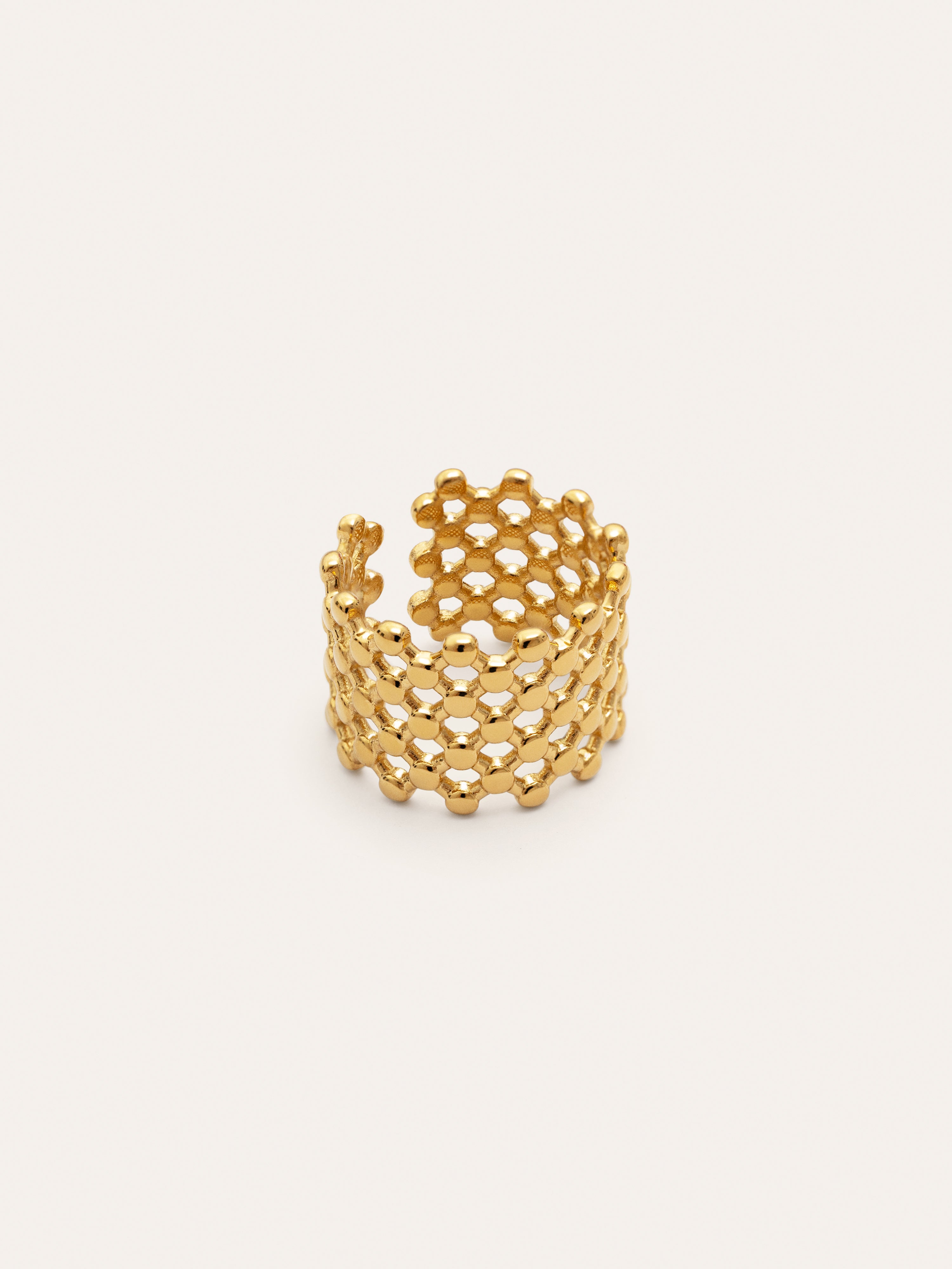 Anillo Mini Bomb Acero Baño Oro