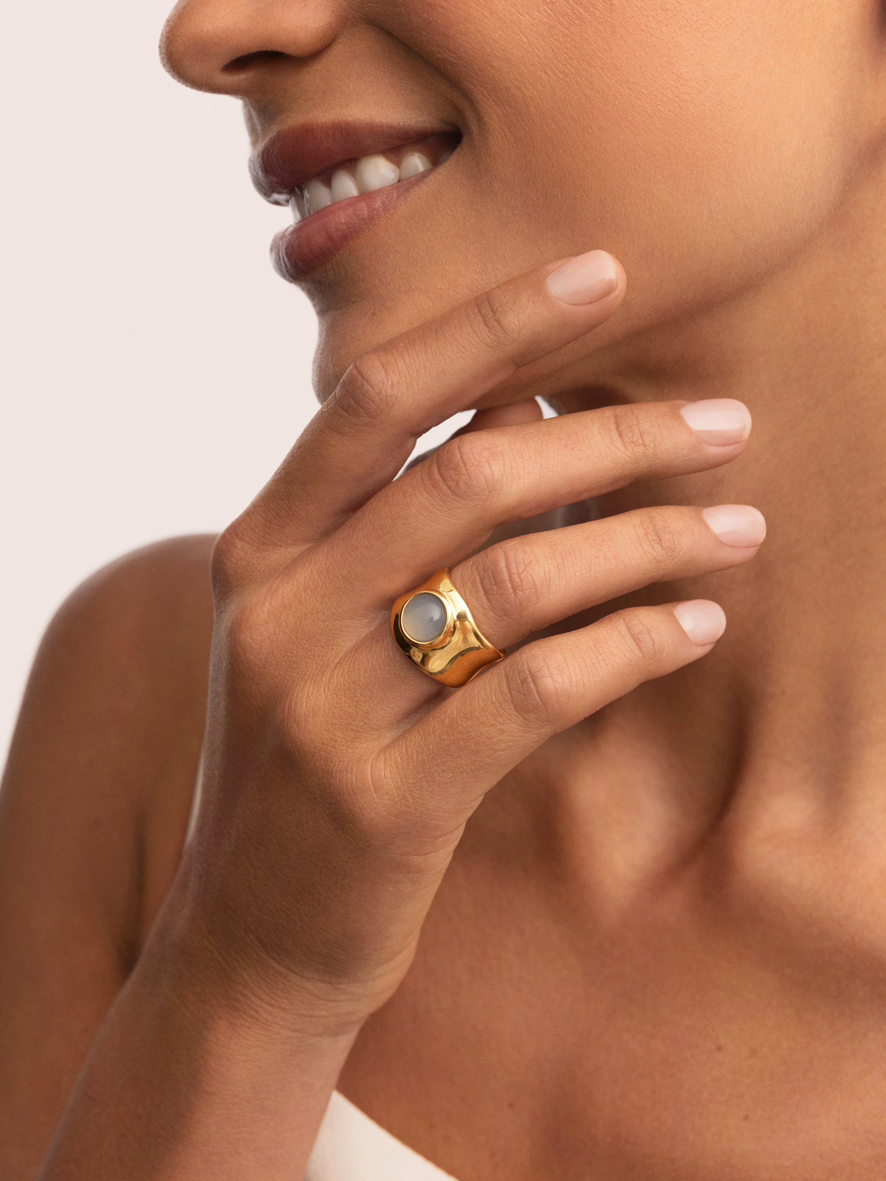 My Blue Stone Gold Ring