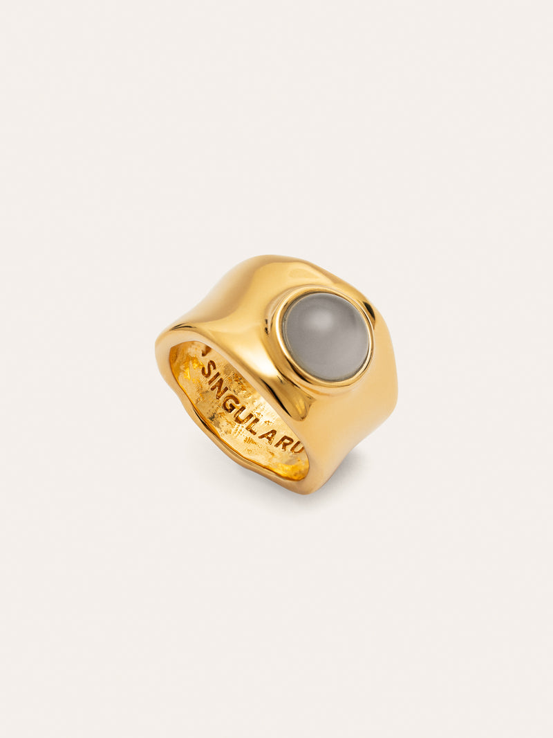 My Blue Stone Gold Ring
