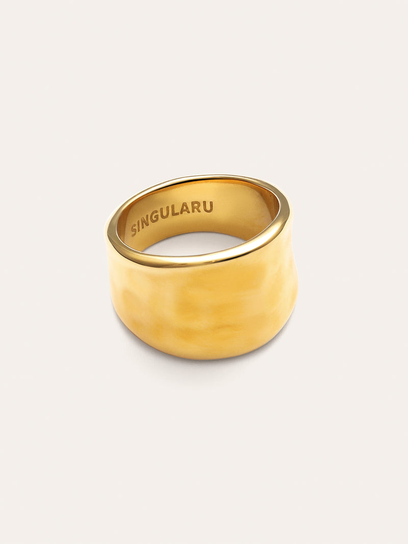 Anillo My Ocean Acero Baño Oro
