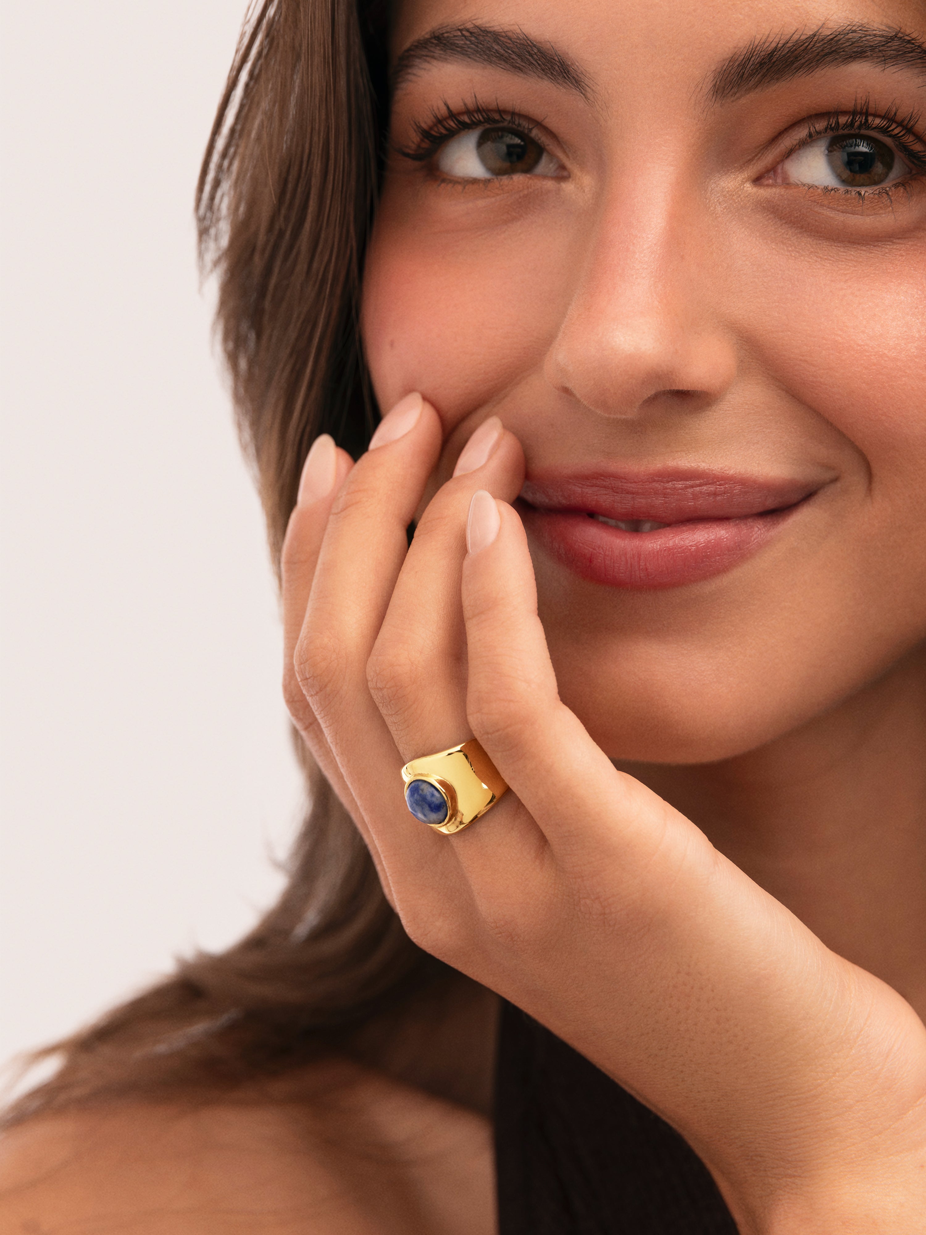My Kyanite Gold-Plated Steel Ring