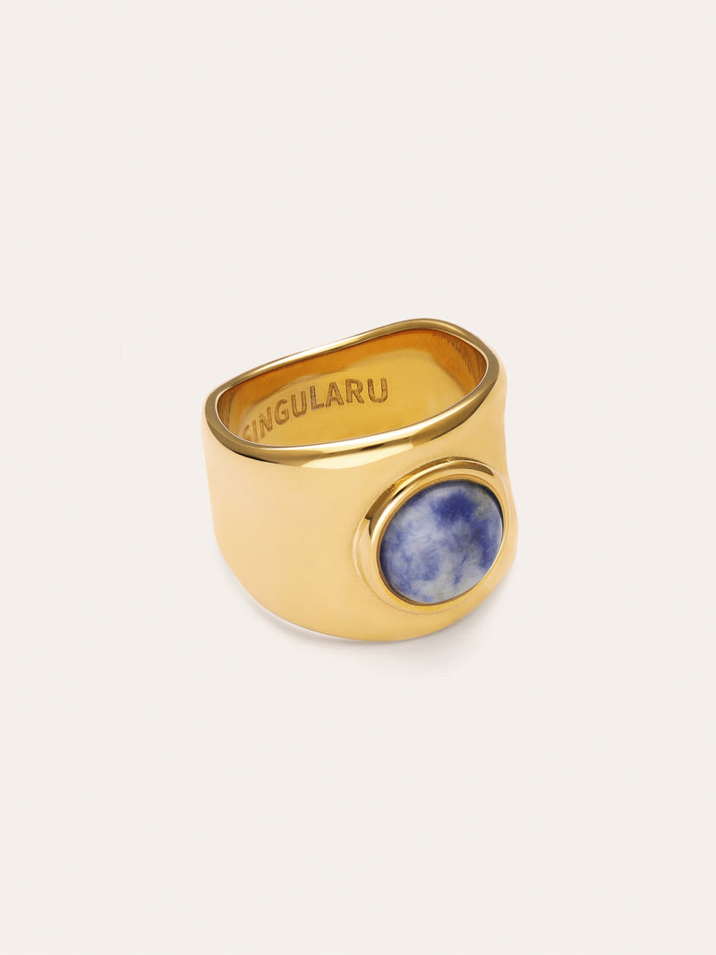 My Kyanite Gold-Plated Steel Ring