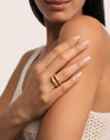 Anillo Oceana Acero Baño Oro