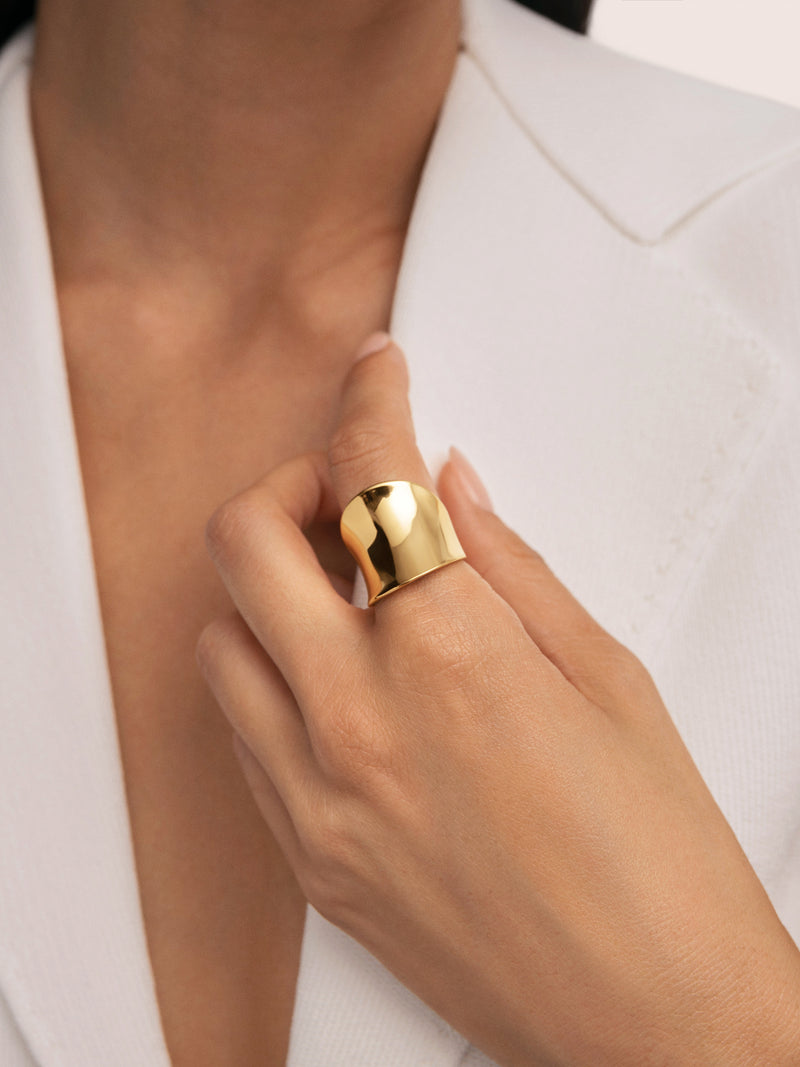 Odisea Stainless Steel Gold Ring 