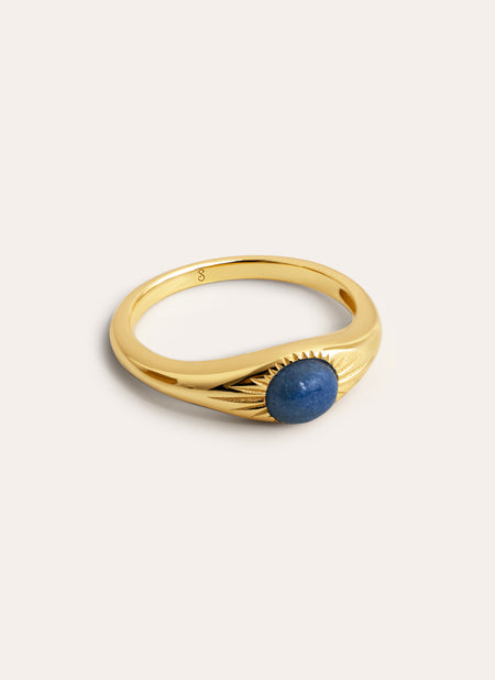 Olivia Blue Gold Ring