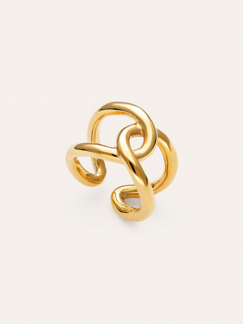 Anillo One Link Acero Baño Oro