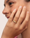 Organic River Stainless Steel Gold Ring