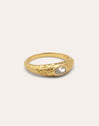 Organic River Stainless Steel Gold Ring