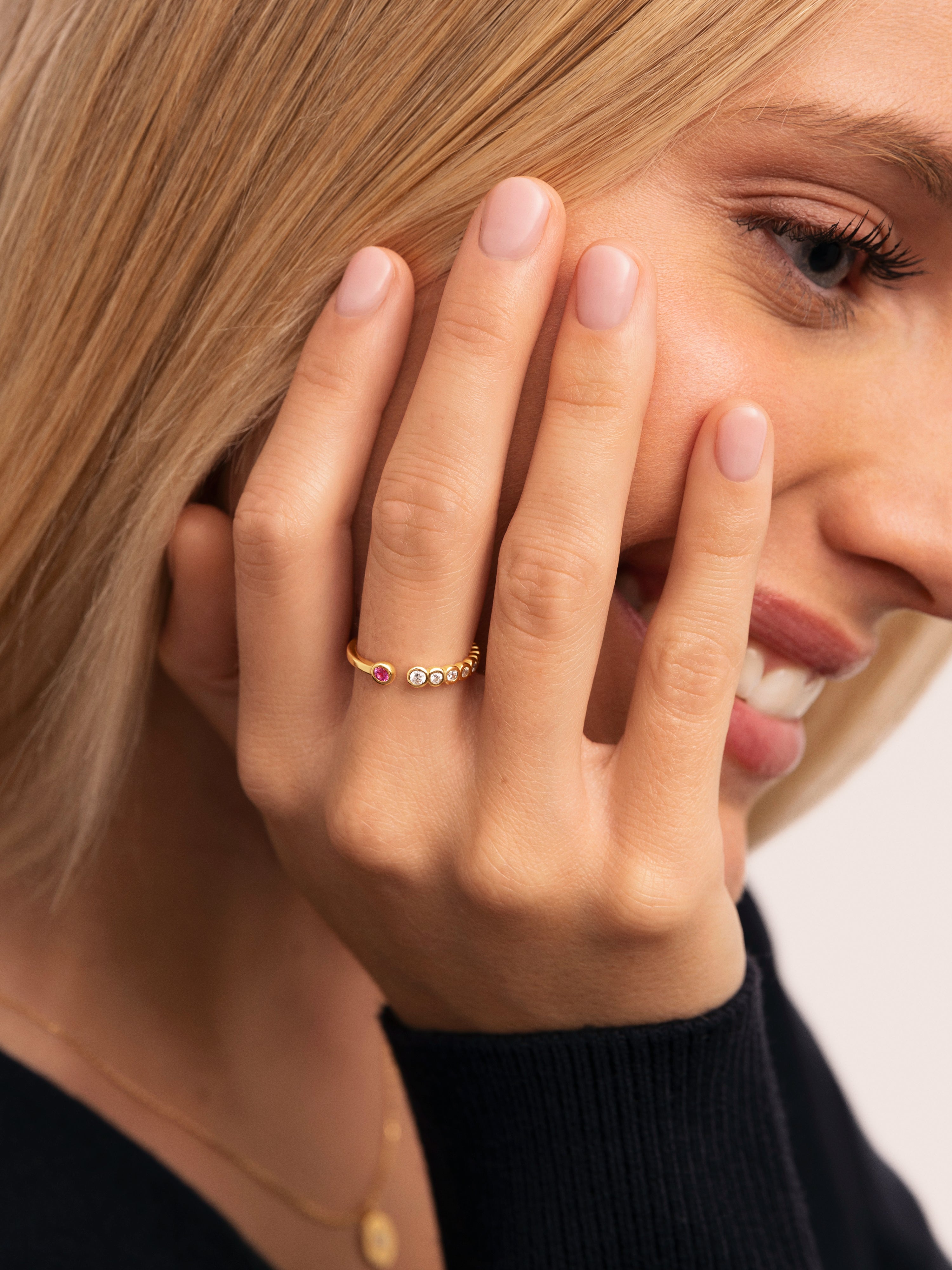 Pebble Pink Gold Ring 