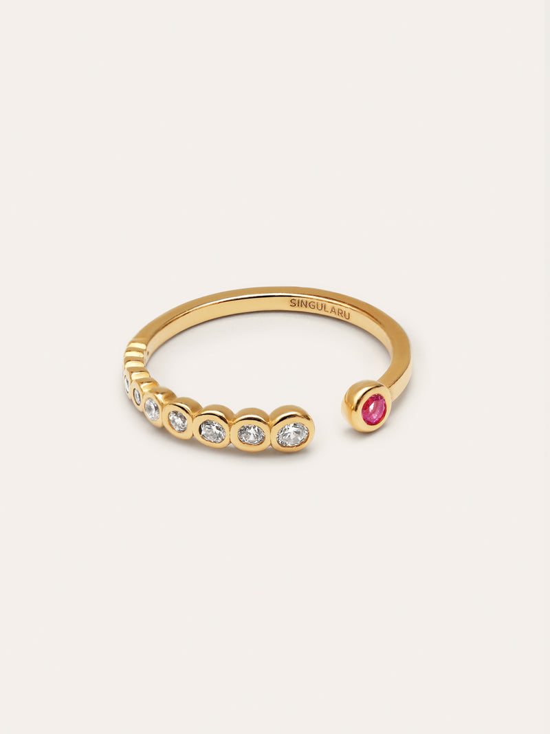 Pebble Pink Gold Ring 