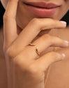 Anillo Peak Scarlett Plata Baño Oro