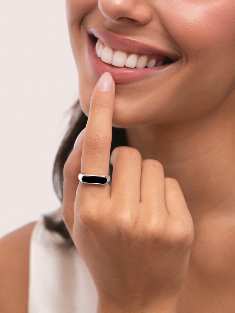 Proa Black Steel Ring