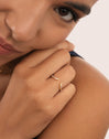 Anillo Peak Scarlett Colors Plata Baño Oro