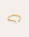 Anillo Peak Scarlett Colors Plata Baño Oro