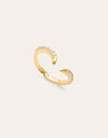 Anillo Peak Scarlett Spark Plata Baño Oro