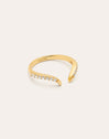 Anillo Peak Scarlett Spark Plata Baño Oro