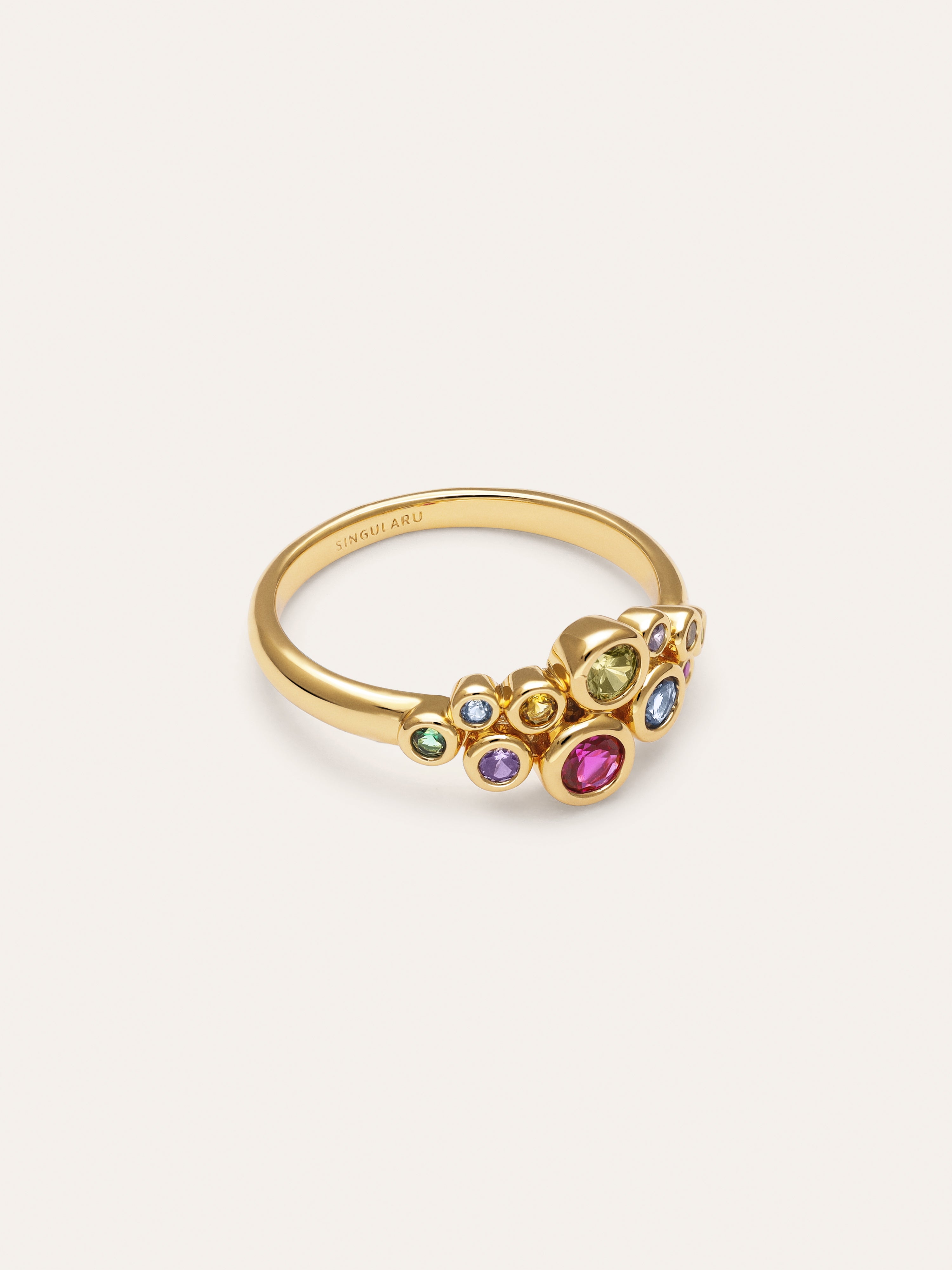 Rainbow Bubbles Gold Ring – SINGULARU