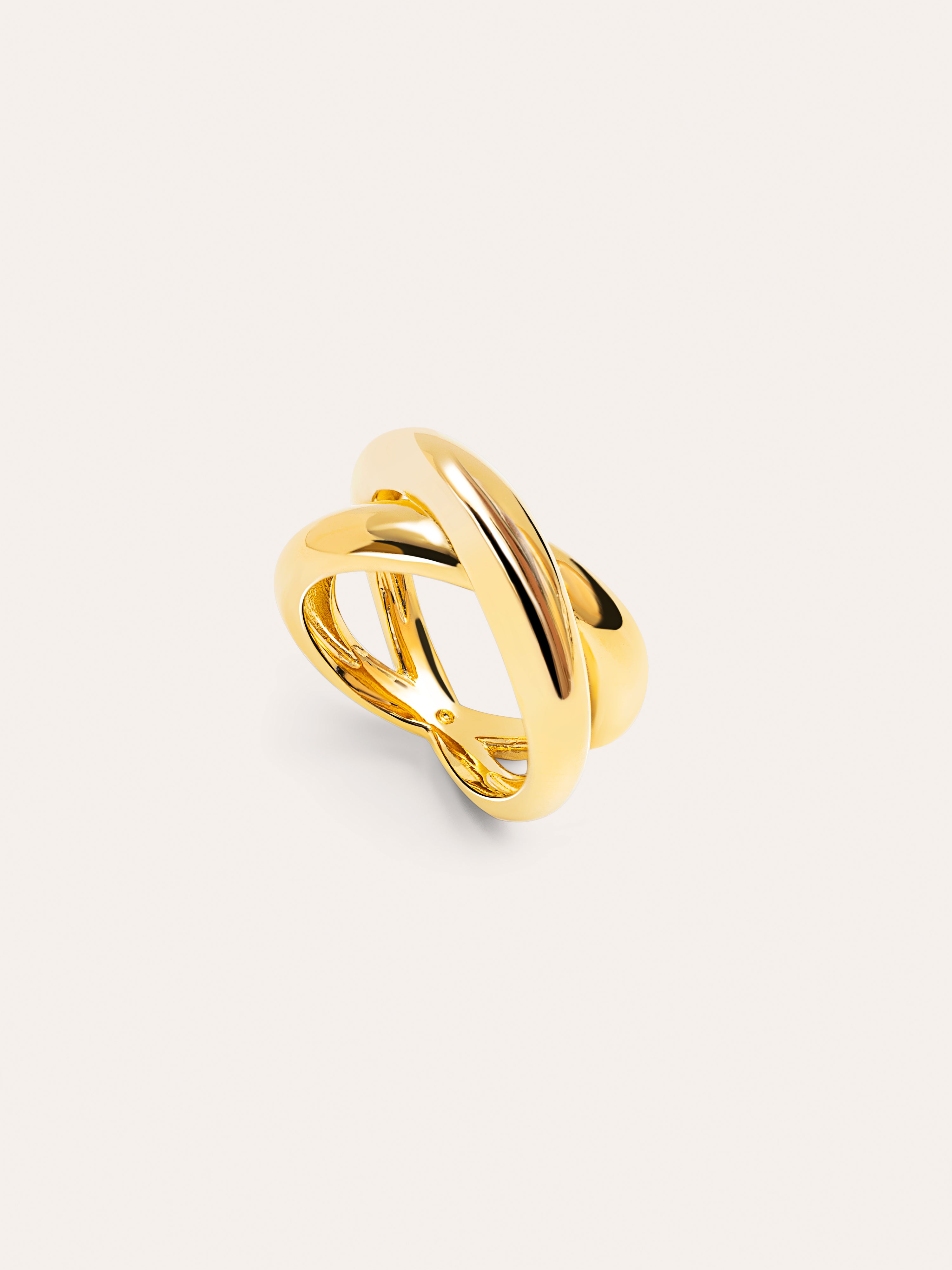 Single Cross Gold Ring