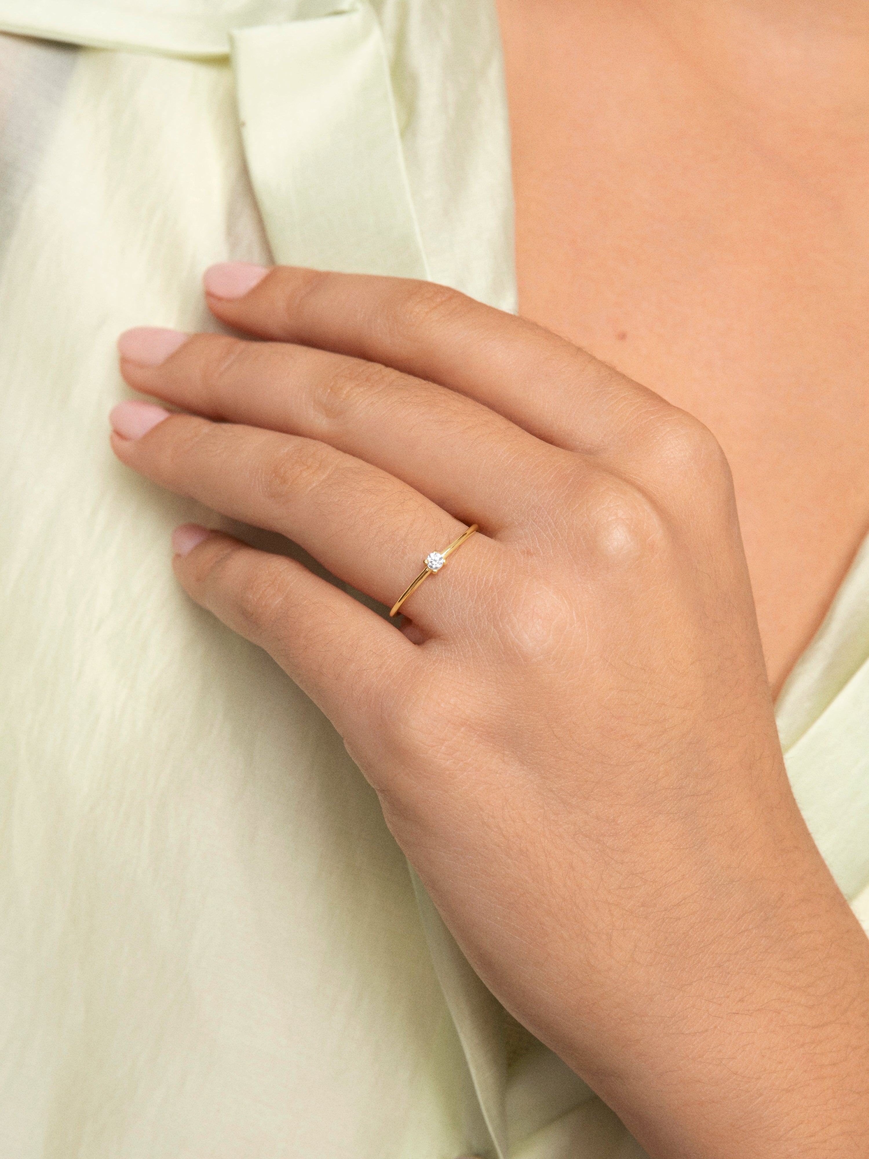 Single Spark Gold Ring